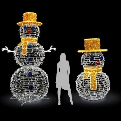 Objet Lumineux LED XXL Bonhomme De Neige Pour L'extérieur-DecoWoerner Best