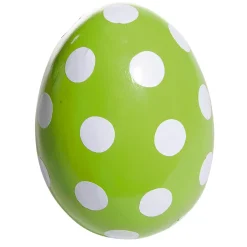 Oeuf De Pâques Déco à Pois 18 Cm, Jaune/blanc-DecoWoerner Discount