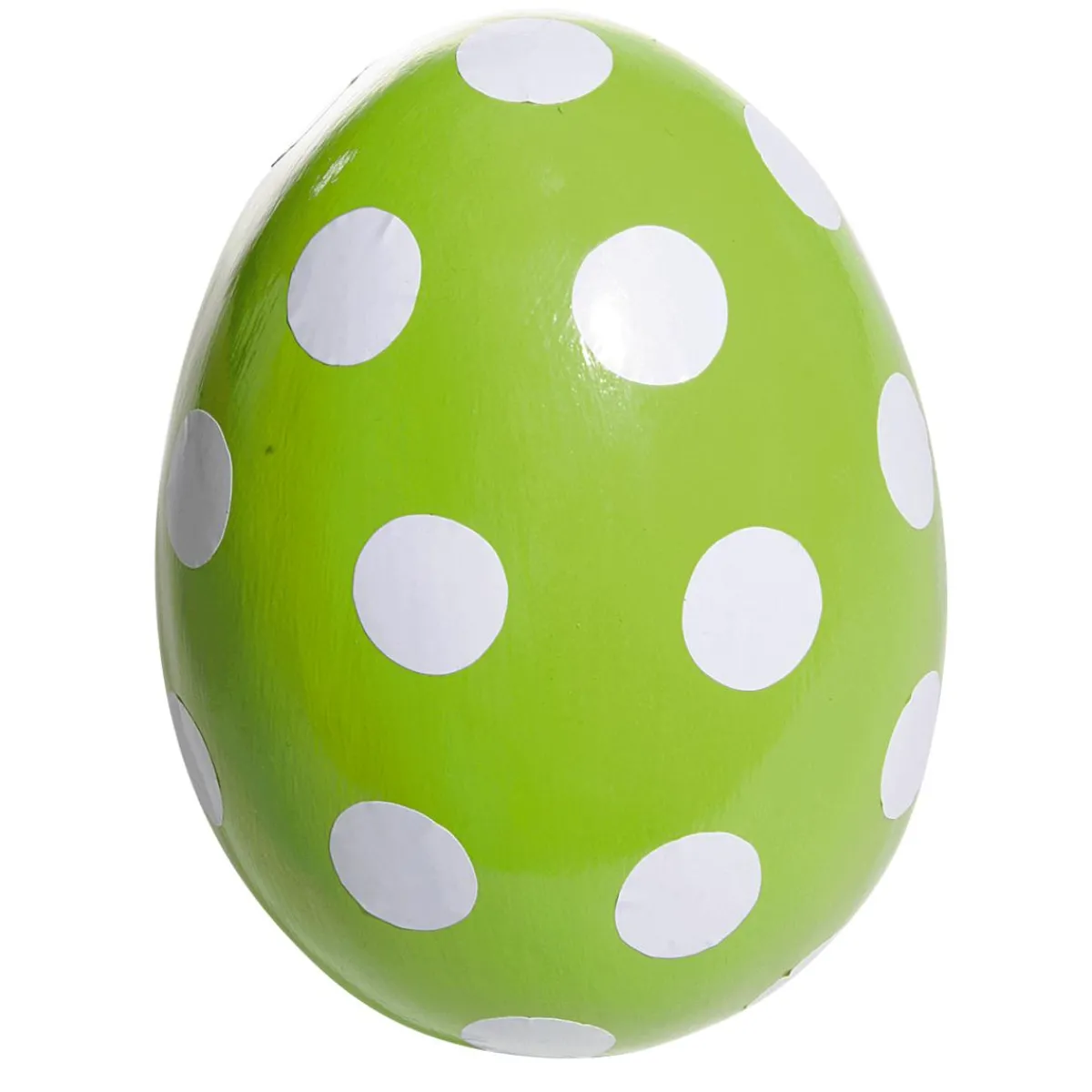 Oeuf De Pâques Déco à Pois 18 Cm, Jaune/blanc-DecoWoerner Discount