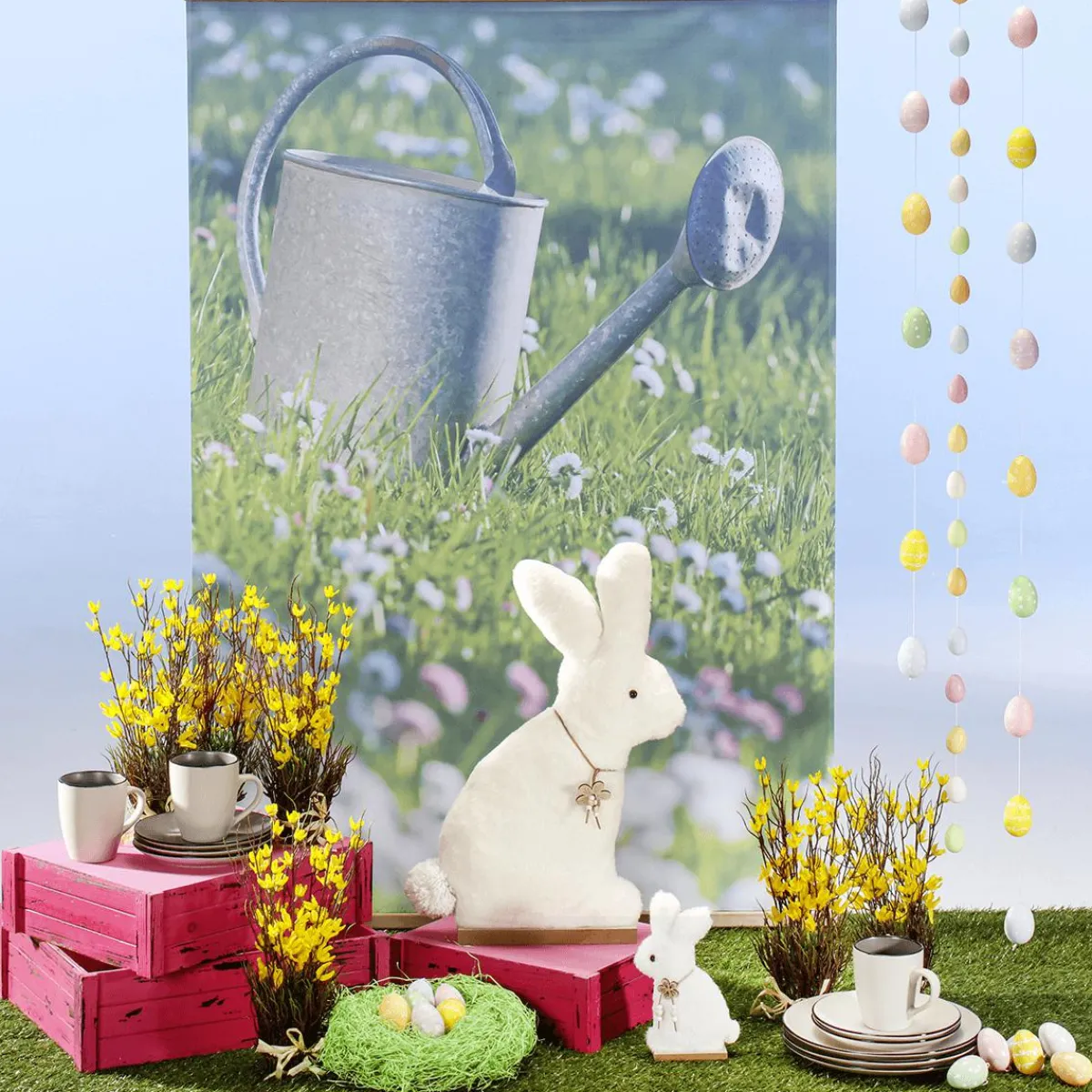 Oeufs De Pâques Déco à Suspendre 6 Cm, à Pois Pastel, 6 Pces-DecoWoerner New