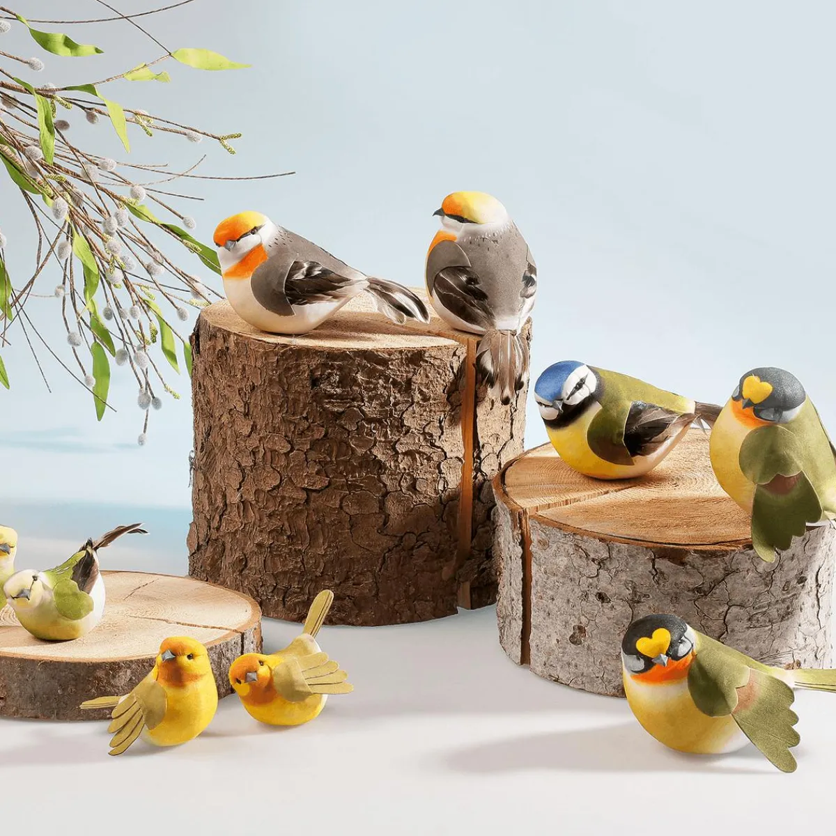 Oiseau De Décoration Vert Jaune 19 Cm-DecoWoerner Outlet