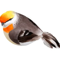 Oiseau De Décoration Gris Orange 19 Cm-DecoWoerner Sale