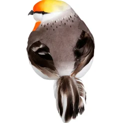 Oiseau De Décoration Gris Orange 19 Cm-DecoWoerner Sale