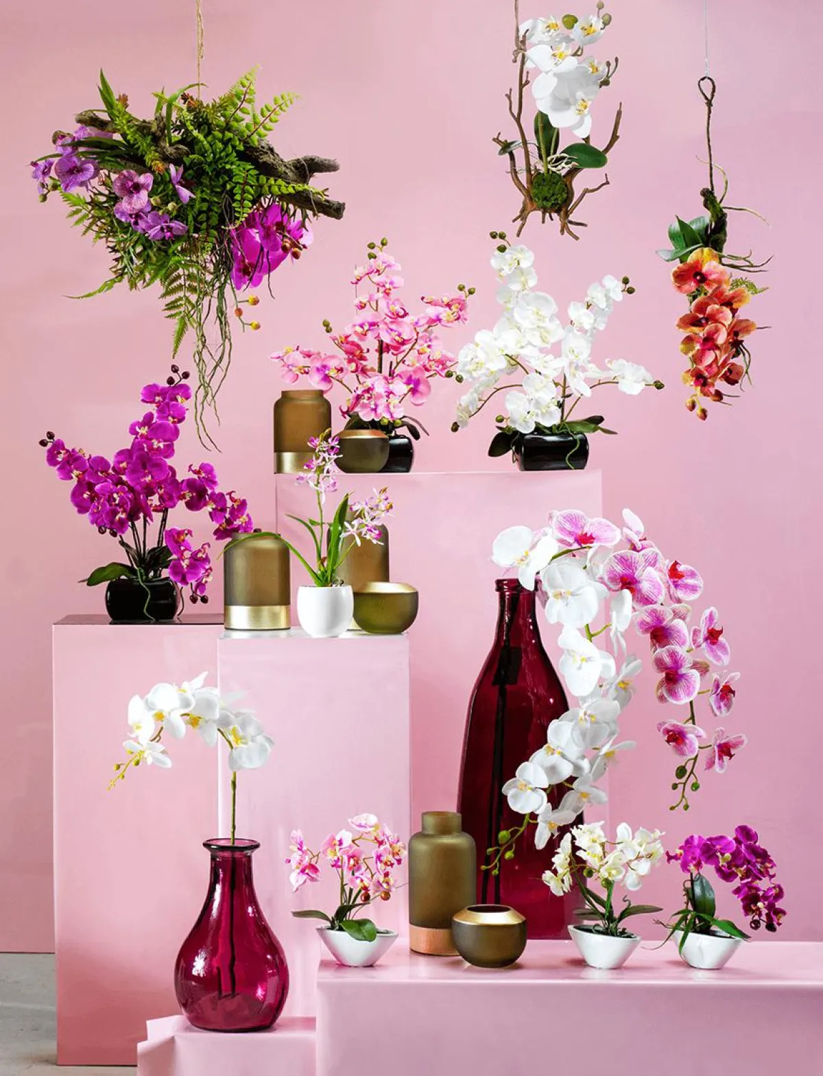 Orchidée Artificielle En Pot, 28 Cm-DecoWoerner Outlet