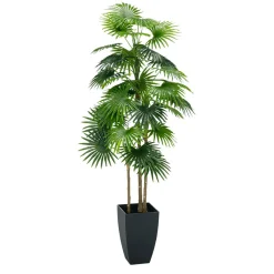 Palmier Artificiel En éventail Prêt à L'emploi 105 Cm-DecoWoerner Sale