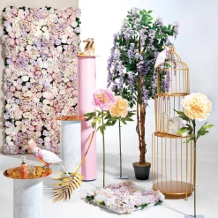 Panneau De Fleurs Pastel Artificielles-DecoWoerner Hot