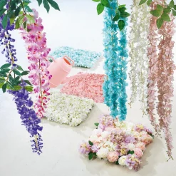 Panneau De Fleurs Pastel Artificielles-DecoWoerner Hot