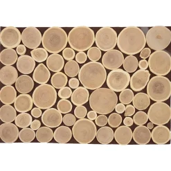 Panneaux De Rondelles De Bois En Deux Tailles-DecoWoerner Outlet