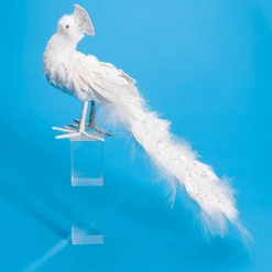 Paon Déco Oiseau Avec Paillettes 7 X 40 X 20 Cm-DecoWoerner Clearance