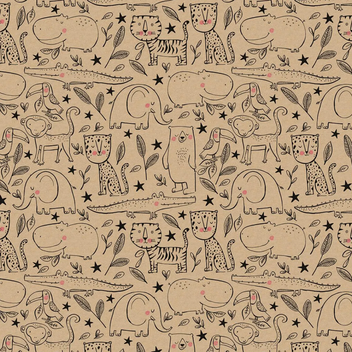 Papier Cadeau Animaux 70 Cm X 50 M-DecoWoerner New