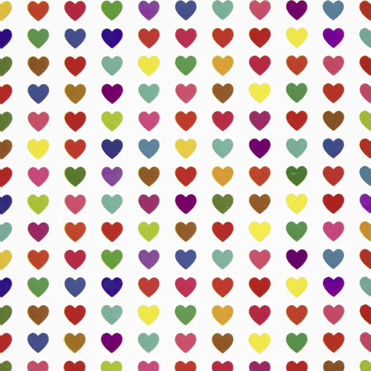 Papier Cadeau Blanc Durable Avec Des Cœurs Colorés - Rouleau De 50 M De Papier Cadeau-DecoWoerner Clearance