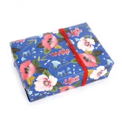 Papier Cadeau Durable Avec Fleurs Et Libellules - Rouleau De Papier Cadeau écologique 50 M-DecoWoerner
