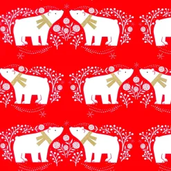 Papier Cadeau De Noël écologique Avec Des Ours Polaires Blancs - Rouleau De Papier Cadeau De 50 M-DecoWoerner Discount