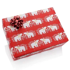 Papier Cadeau De Noël écologique Avec Des Ours Polaires Blancs - Rouleau De Papier Cadeau De 50 M-DecoWoerner Discount