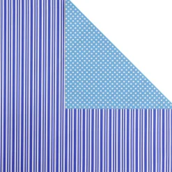 Papier Cadeau Double Face à Pois & à Rayures D'un Côté 50 M-DecoWoerner New