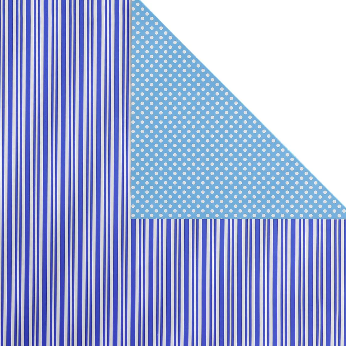 Papier Cadeau Double Face à Pois & à Rayures D'un Côté 50 M-DecoWoerner New