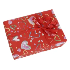 Papier Cadeau Durable Coeurs Multicolores, , 50 Cm X 50 M-DecoWoerner