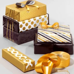 Papier Cadeau Durable Avec Motif De Rinceaux Brillants - Rouleau De Papier Cadeau De 50 M-DecoWoerner Discount