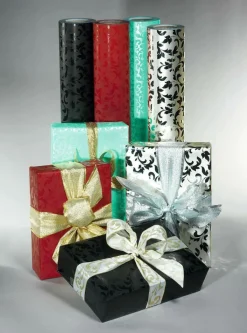 Papier Cadeau Durable Avec Motif De Rinceaux Brillants - Rouleau De Papier Cadeau De 50 M-DecoWoerner Discount