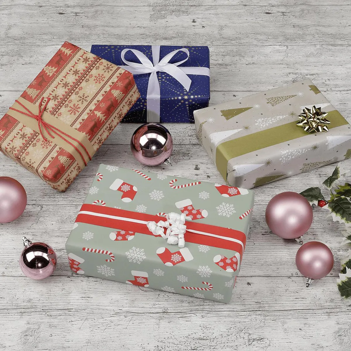 Papier Cadeau Norvégien Nature /-DecoWoerner Best