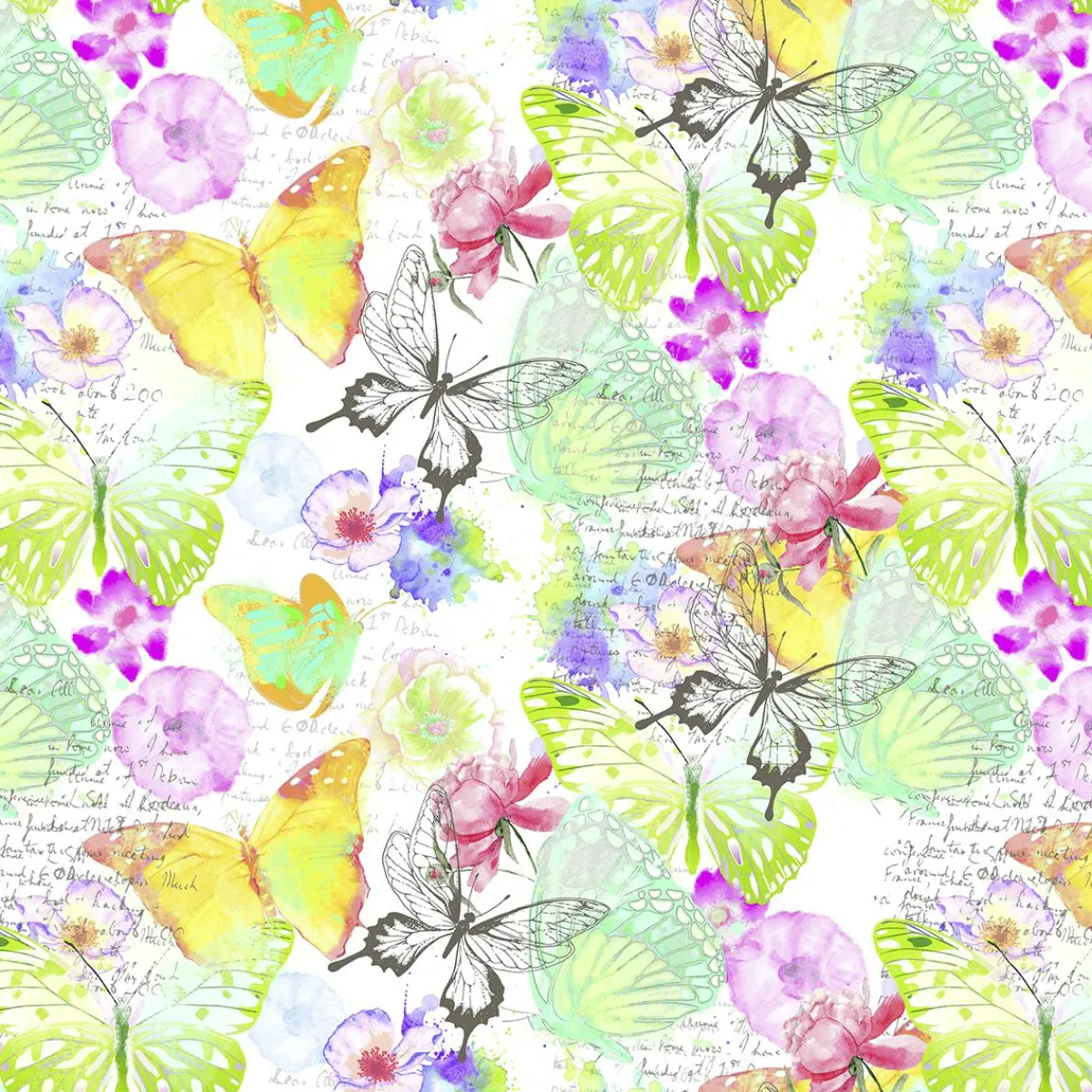 Papier Cadeau Papillons, 50 Cm, 50 M-DecoWoerner Best