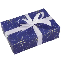 Papier Cadeau étoile / Or / Argent-DecoWoerner Clearance