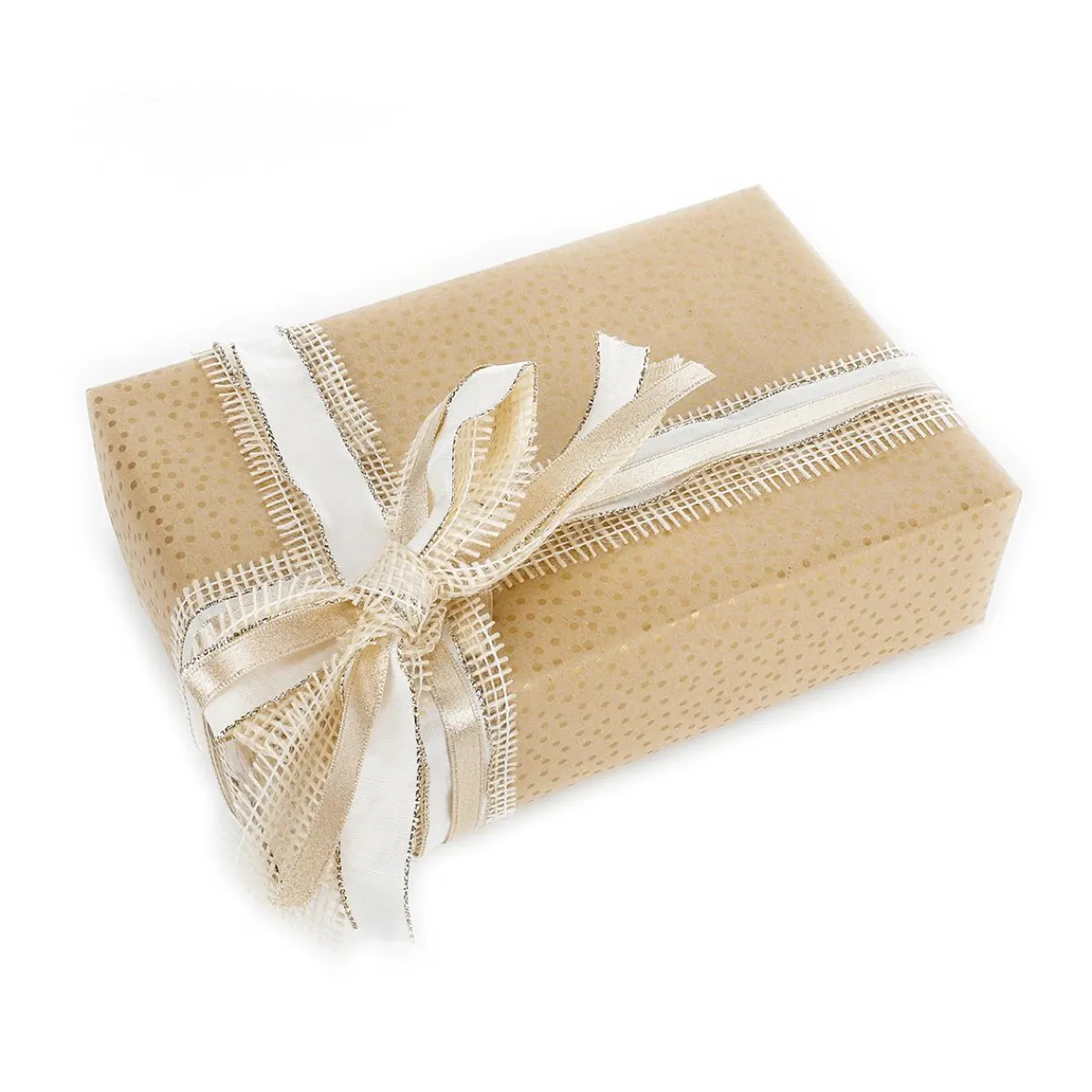 Papier Kraft Recyclé à Petits Pois Dés - Rouleau De 50 M De Papier Cadeau-DecoWoerner Outlet