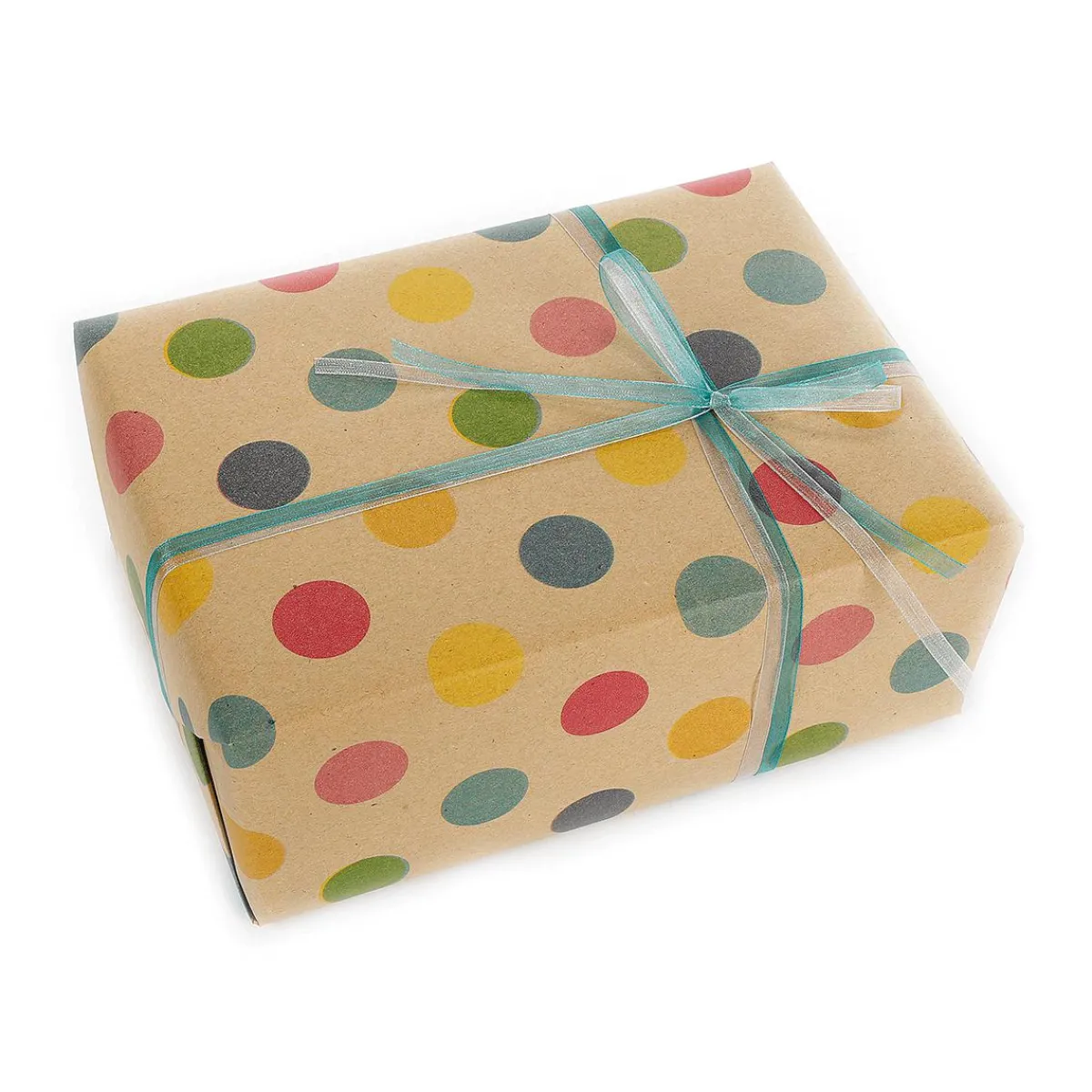 Papier Kraft Recyclé à Pois s - Rouleau De Papier Cadeau De 50 M-DecoWoerner Discount