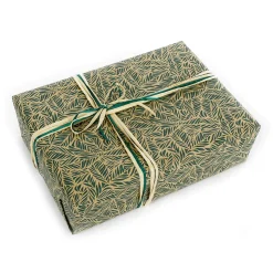 Papier Kraft Recyclé Avec Feuilles De Palmier es - Rouleau De 50 M De Papier Cadeau-DecoWoerner Outlet