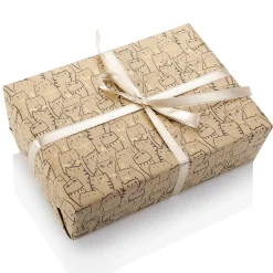Papier Kraft Recyclé Avec Chats & Détails Dorés - Rouleau De 50 M De Papier Cadeau-DecoWoerner Best