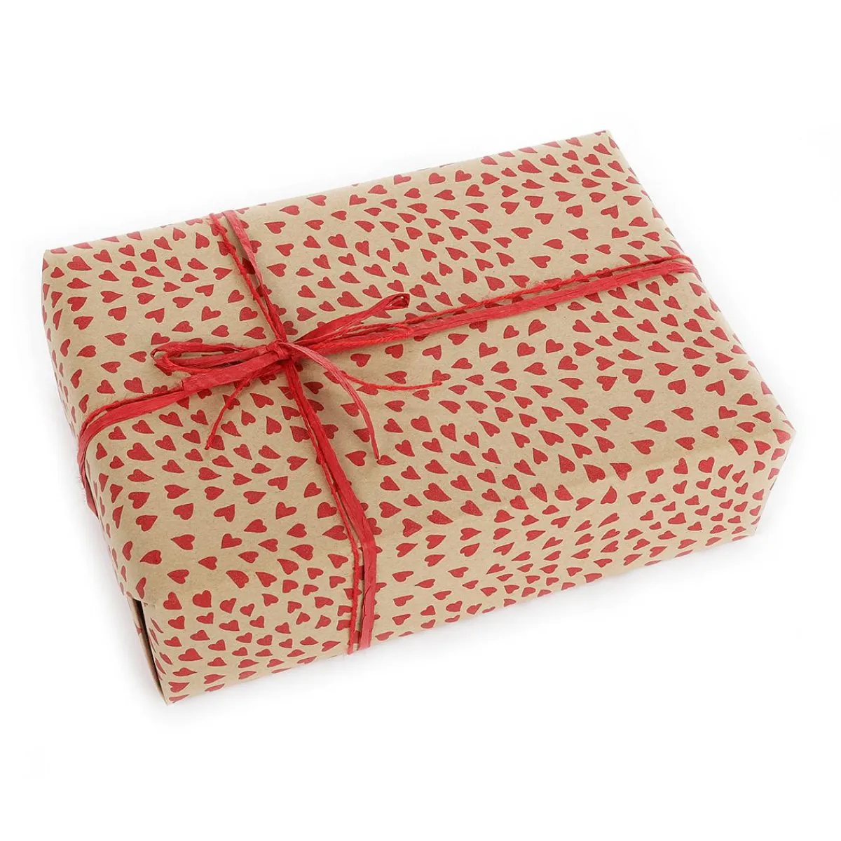 Papier Kraft Recyclé Avec Cœurs s - Rouleau De 50 M De Papier Cadeau-DecoWoerner Hot