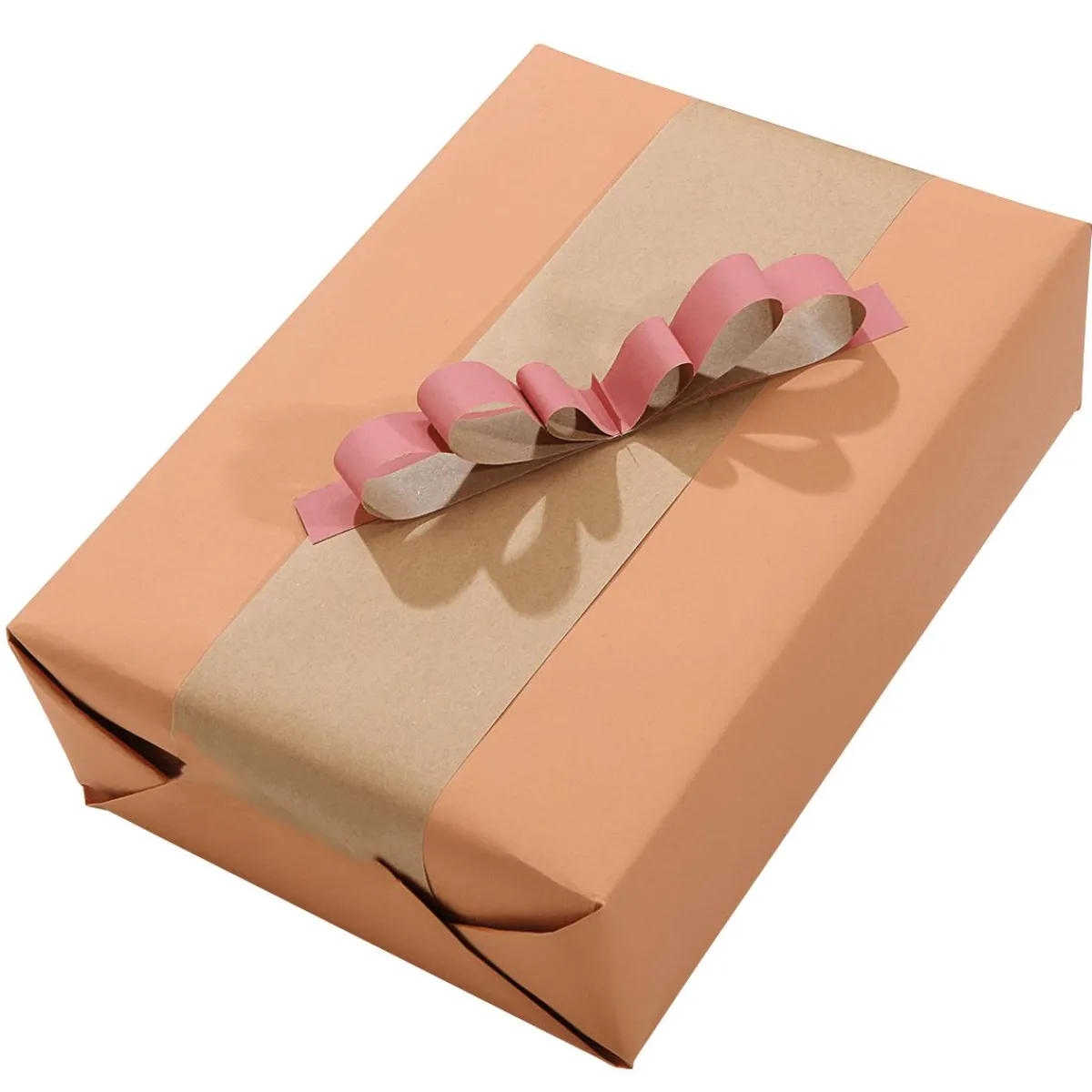 Papier Kraft Recyclé Uni - Rouleau De Papier Cadeau De 50 M-DecoWoerner Outlet