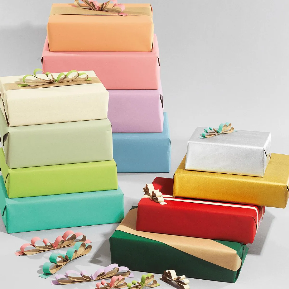 Papier Kraft Recyclé Uni - Rouleau De Papier Cadeau De 50 M-DecoWoerner Outlet