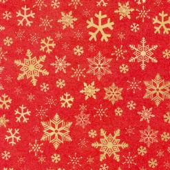 Papier Kraft Recyclé Avec Flocons De Neige Dorés - Rouleau De 50 M De Papier Cadeau-DecoWoerner Best