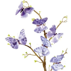Papillons Déco, 10 Cm, Mauves, 6 Pièces-DecoWoerner Clearance