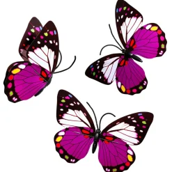 Papillons Déco Mauves 40 Cm 3 Pces-DecoWoerner New