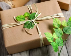 Paquet économique Emballage Cadeau Go Green Avec Raphia Blanc Et Ruban De Jute-DecoWoerner Hot