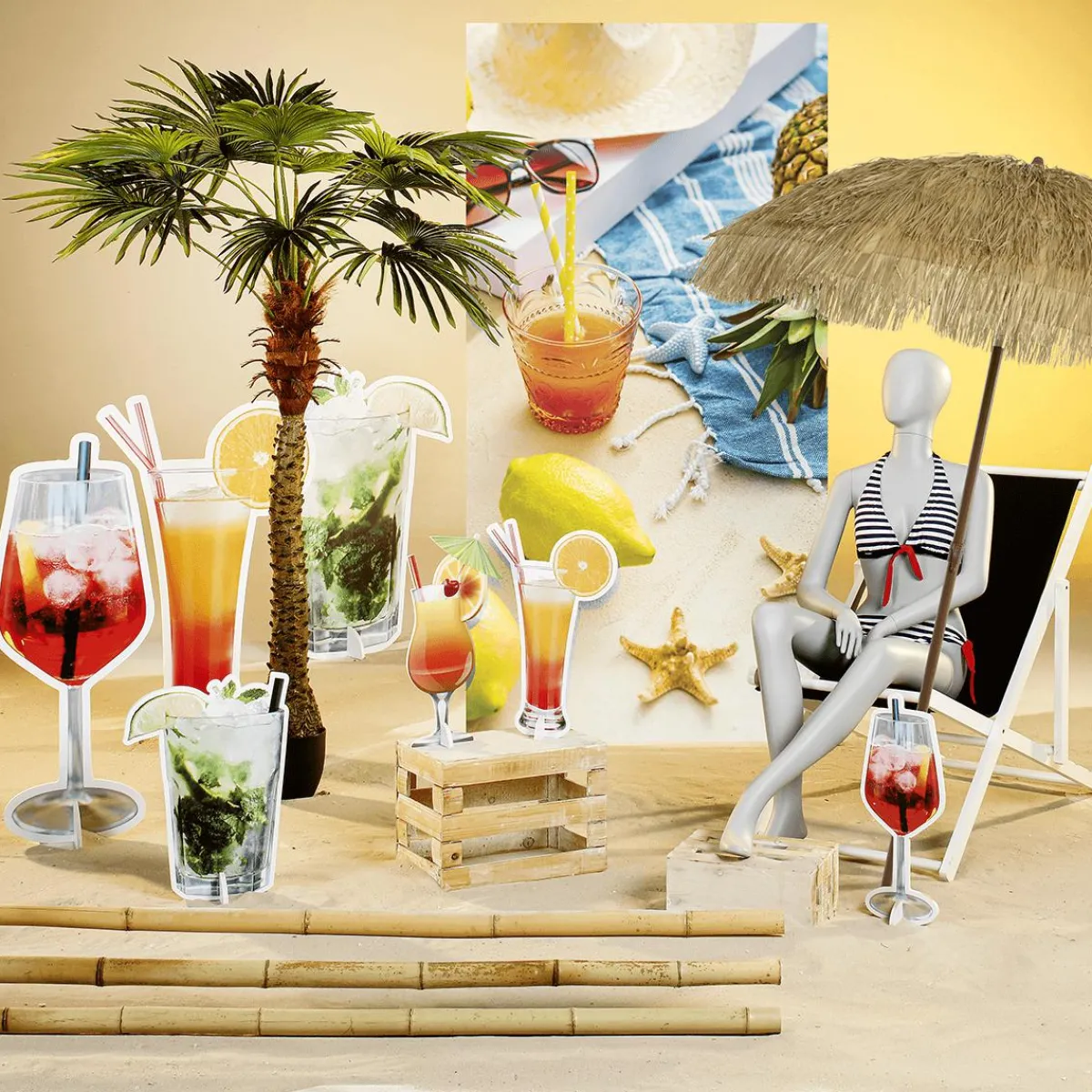 Parasol Style Hawaïen 210 Cm, 160 Cm Ø-DecoWoerner Best