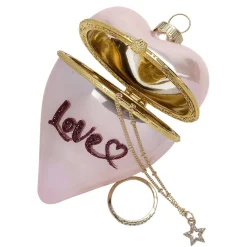 Pendentif Boule De Noël Cœur 10 Cm-DecoWoerner Discount