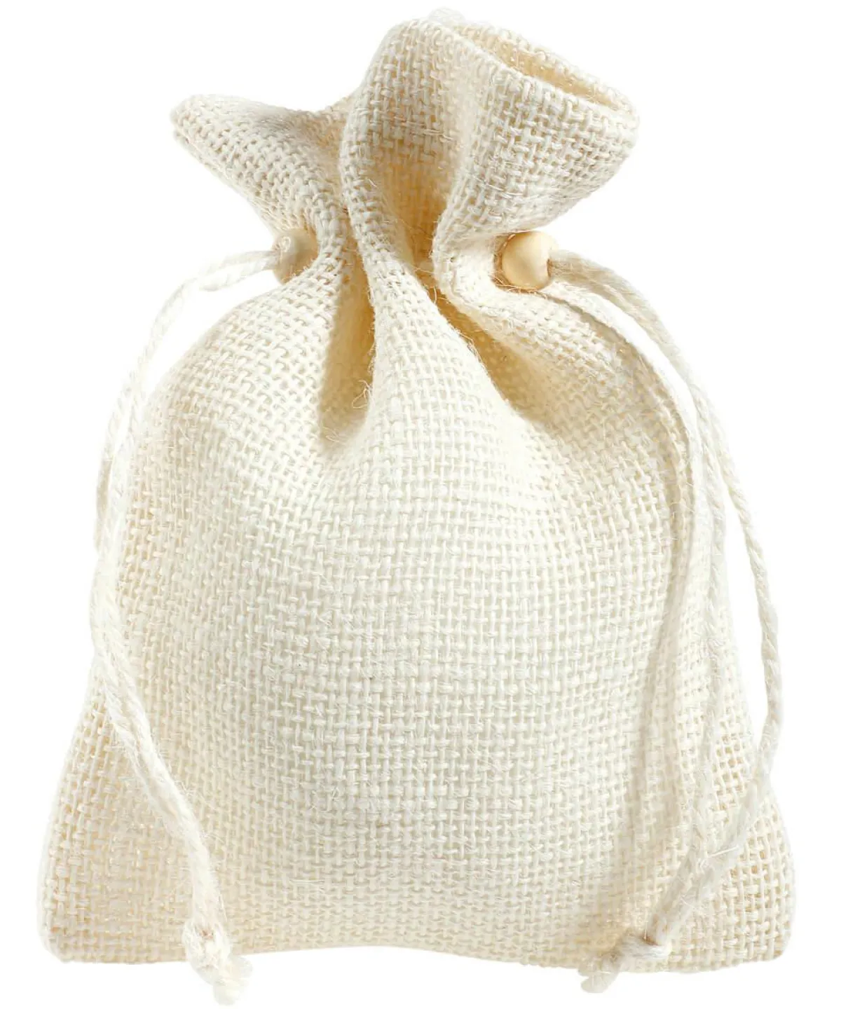 Petit Sac En Jute, 18 Cm, Crème-DecoWoerner Sale