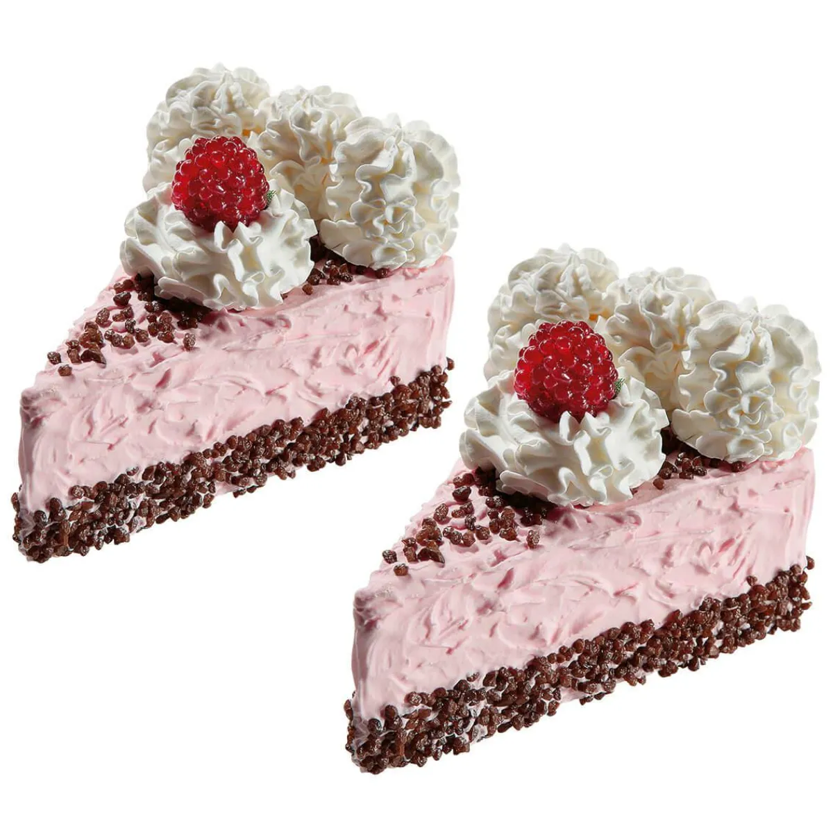 Pièces De Tarte Aux Framboises, Set De 2 Fausses Pièces Alimentaires 12 Cm-DecoWoerner Clearance