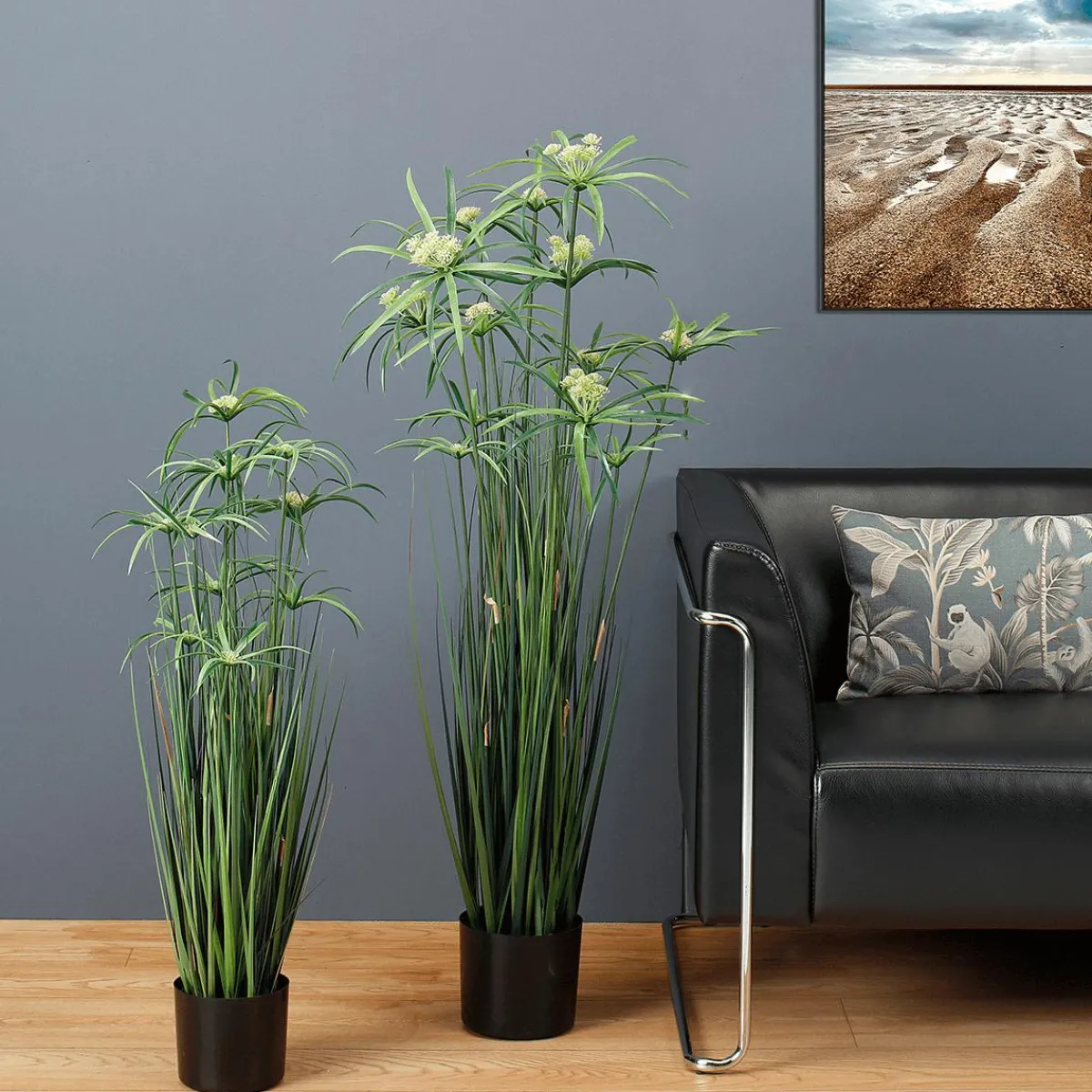 Plante Artificielle De Papyrus En Pot 120 Cm-DecoWoerner Sale