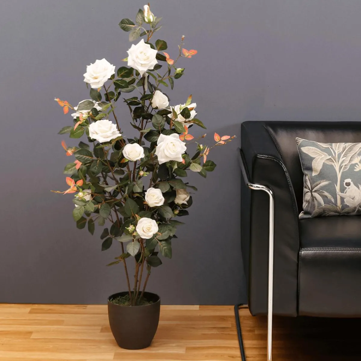 Plante De Rosier Artificielle En Pot 115 Cm-DecoWoerner Discount