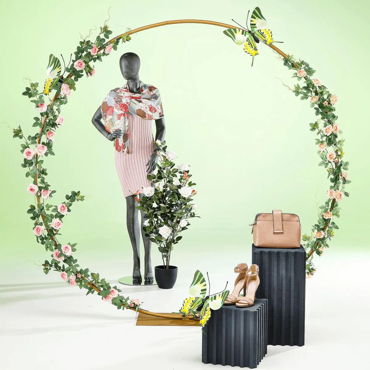 Plante De Rosier Artificielle En Pot 115 Cm-DecoWoerner Discount