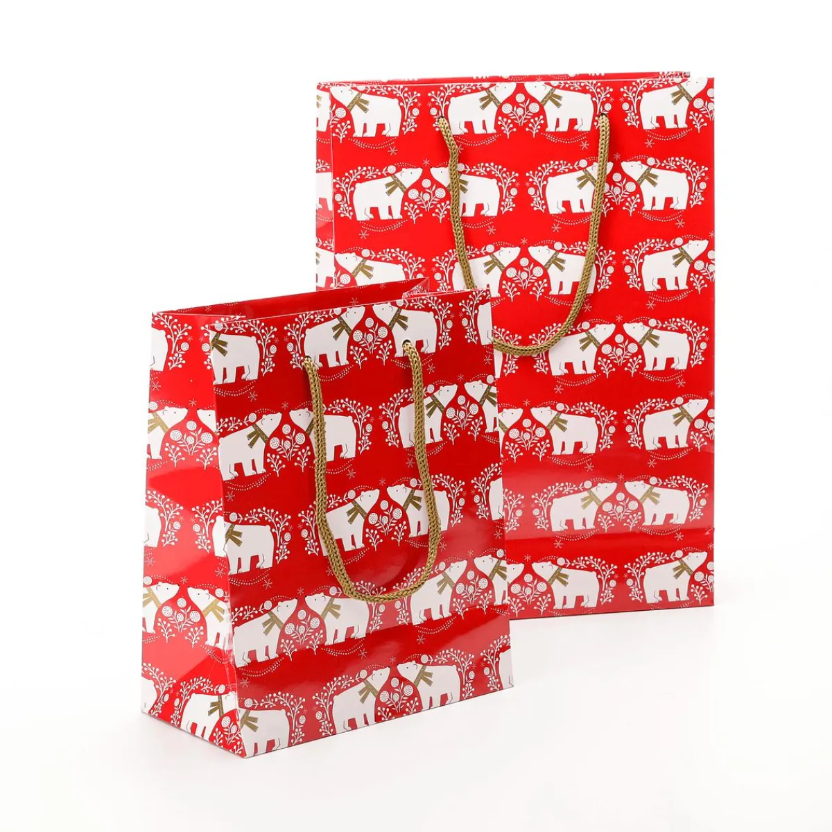 Pochette Cadeau Ours Polaire Paquet De 12 23 X 19 X 10 Cm, 150 Gr/m-DecoWoerner Sale