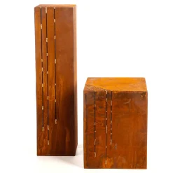 Podium Décoratif Surface Rouille Noble Patine Brune 100 Cm De Haut-DecoWoerner Clearance