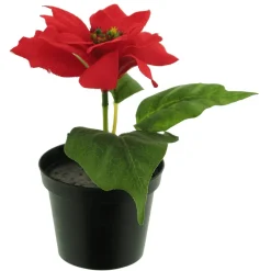 Poinsettia Artificiel En Pot 15 Cm-DecoWoerner New