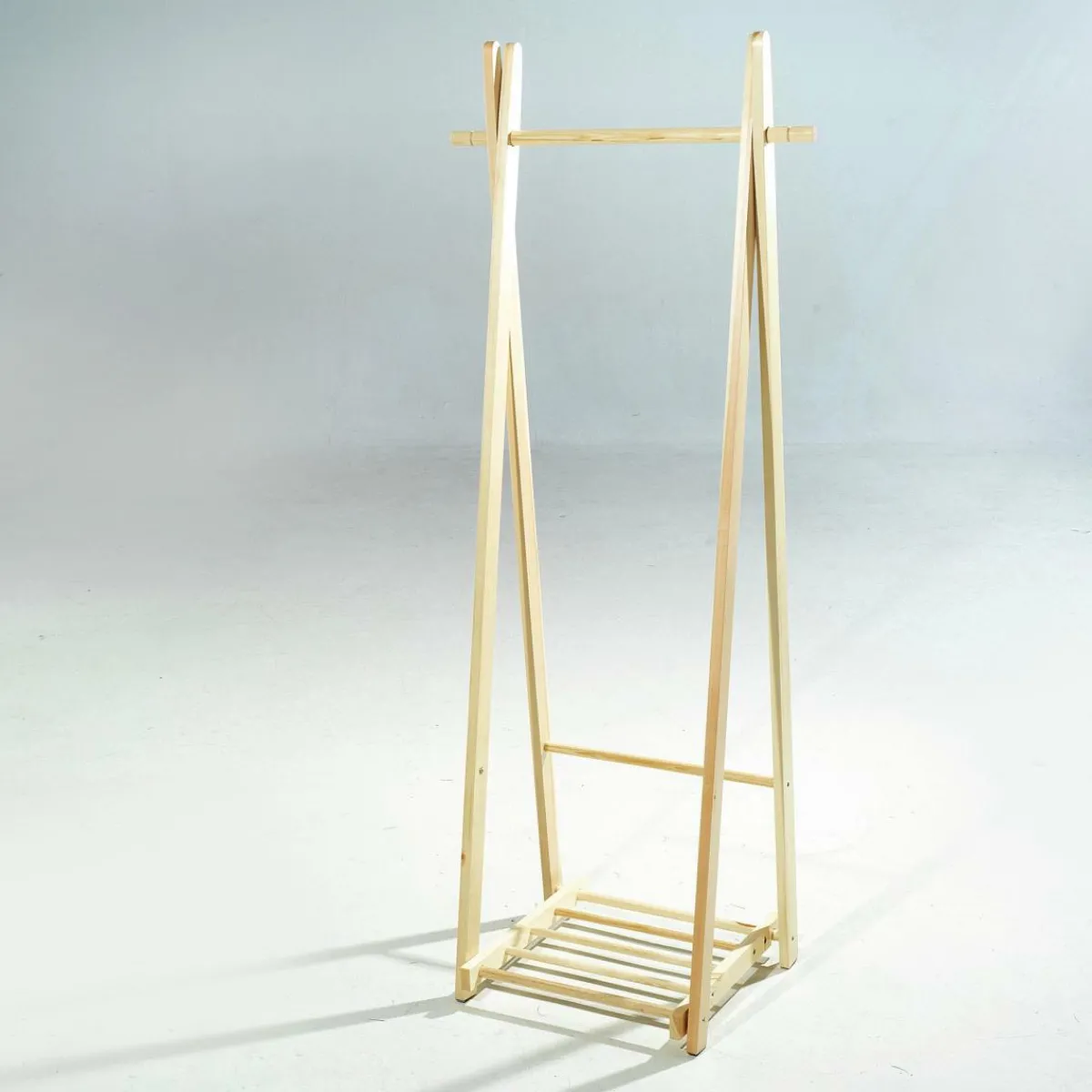 Portant En Bois, Nature, 153 X 60 Cm-DecoWoerner Discount