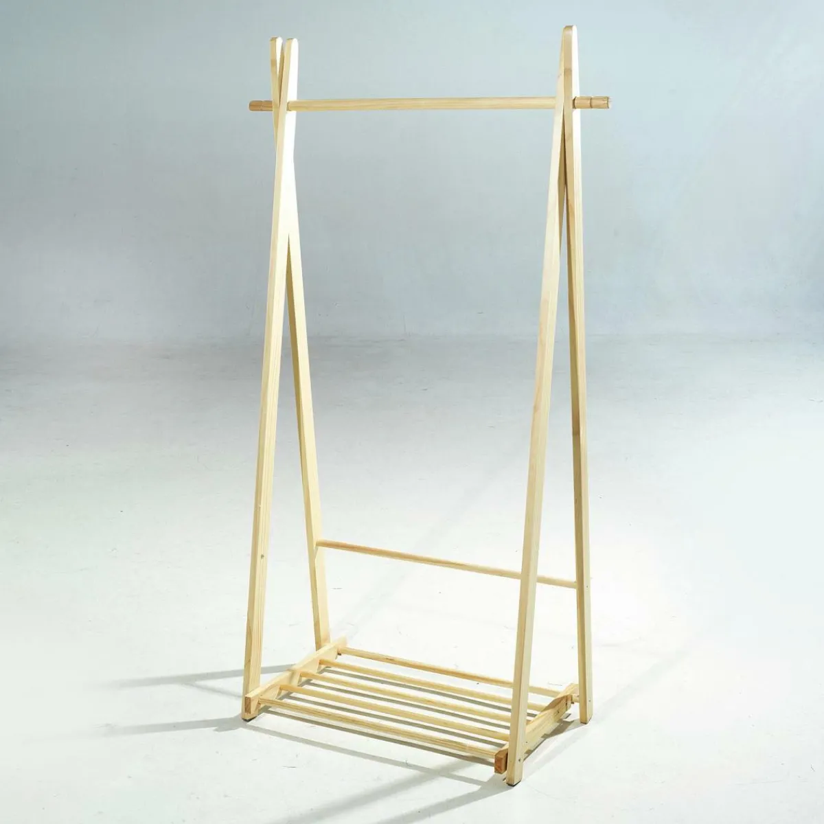 Portant En Bois, Nature, 153 X 85 Cm-DecoWoerner Online