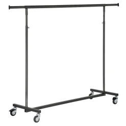 Portant Roulant Pliable Anthracite, Haut. Réglable-DecoWoerner Discount